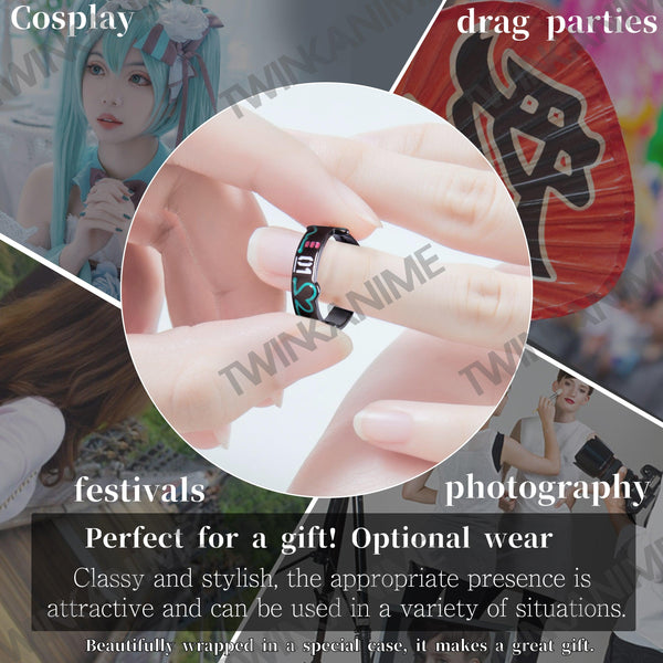 Anime Rings Anime Stuff Fashion Jewelry S925 Sterling Silver Ring Adjustable for Men Women Gifts - TWINKANIME