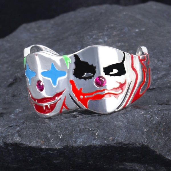 Anime Cinema Super Hero Figure Funny Joker S925 Ring Halloween Cosplay Ring - TWINKANIME