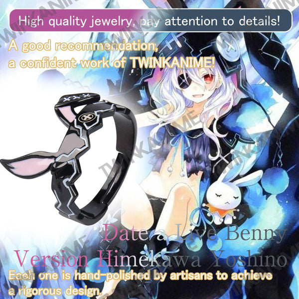 Anime Date a Live Yoshino S925 Silver Adjustable Ring - TWINKANIME