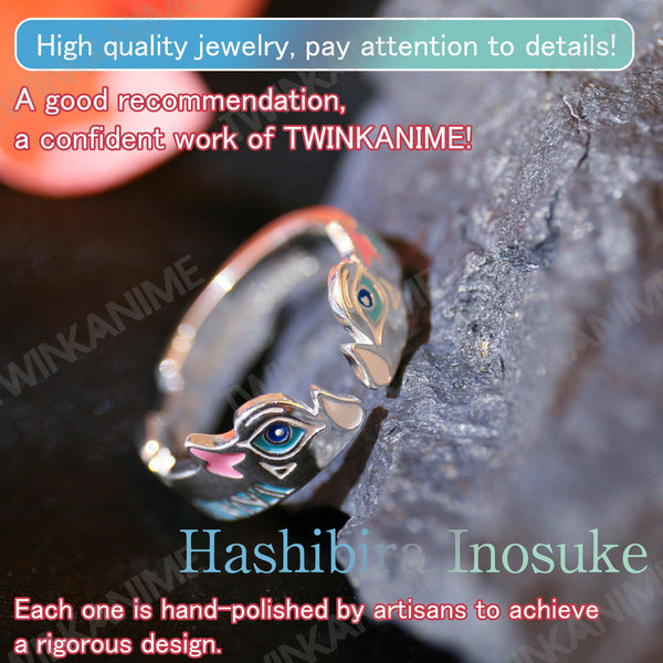 Anime Demon Slayer Hajibira Inosuke S925 Ring - TWINKANIME