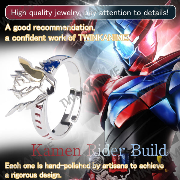 Anime Kamen Rider Build Anime S925 Silver Ring Adjustable - TWINKANIME