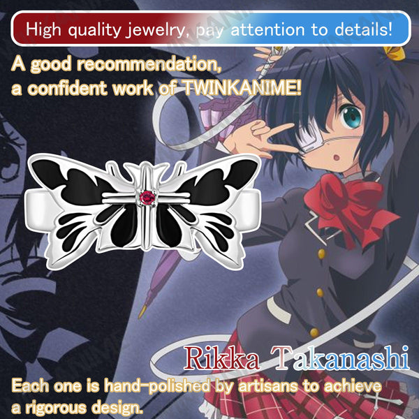 Anime Love, Chunibyo & Other Delusions Rikka Takanashi S925 Rings - TWINKANIME