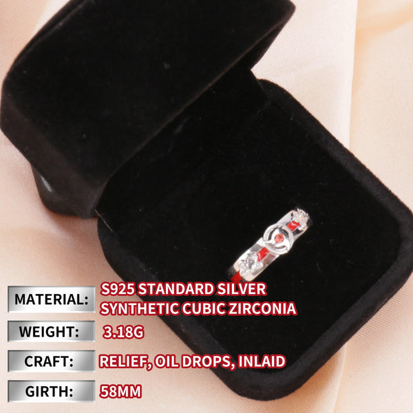 Anime Naruto Uchiha Itachi Ring Mangekyo Sharingan Ring S925 Silver - TWINKANIME