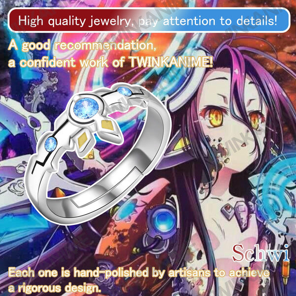 Anime No Game No Life Hubby S925 Adjustable Ring - TWINKANIME