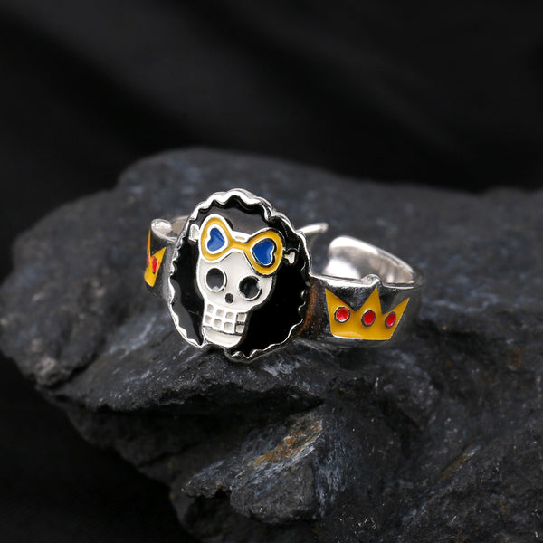 Anime ONE PIECE Brook S925 Ring - TWINKANIME