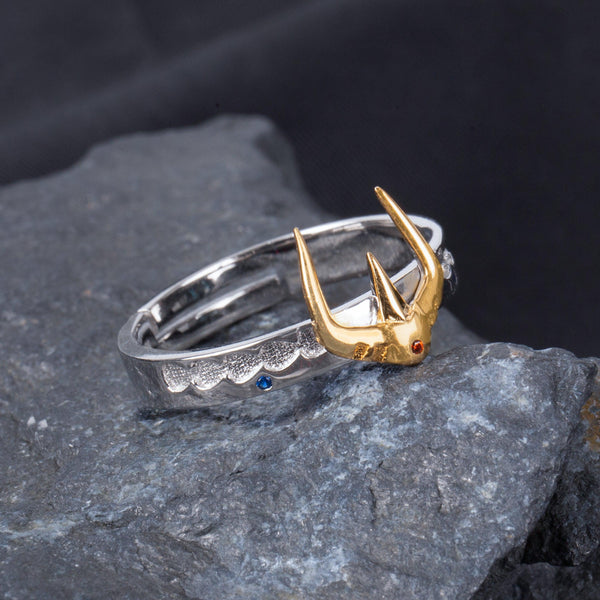 Anime Saint Seiya Phoenix Ikki Jewelry S925 Adjustable Ring - TWINKANIME