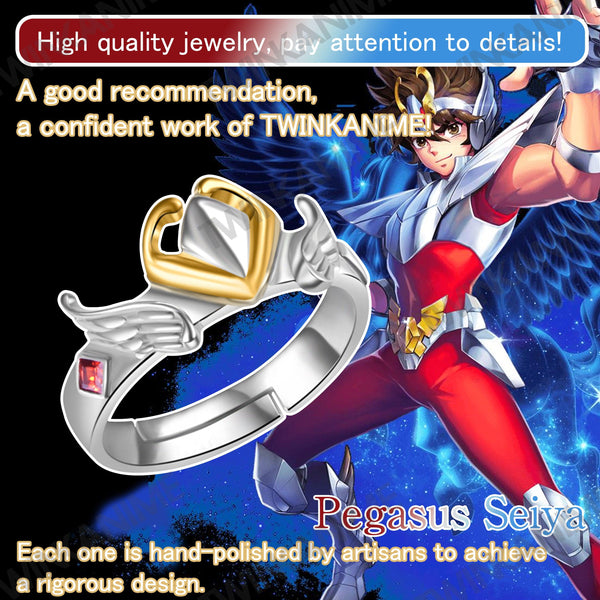 Anime Saint Seiya Sagittarius Open Band Adjustable Ring - TWINKANIME