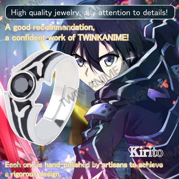 Anime Sword Art Online Kirito S925 Sterling Silver Ring - TWINKANIME
