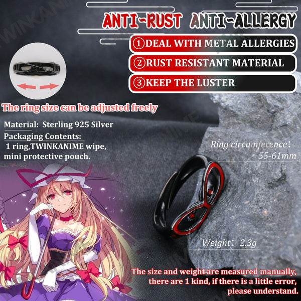 Anime Touhou Project Yakumo Yukari Cosplay Props Adjustable Ring - TWINKANIME