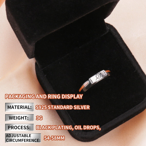 Anime Uzumaki Naruto Ring S925 Sterling Silver Couples Ring Naruto - TWINKANIME