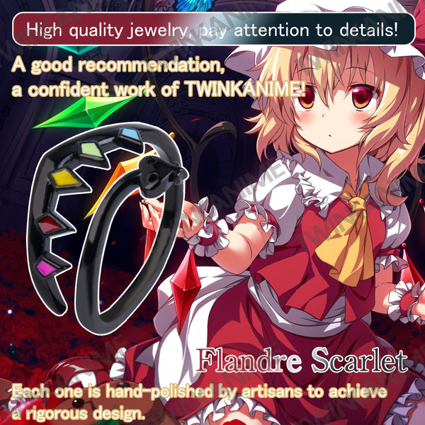 Touhou Project Flandre Scarlet S925 Silver Anime Ring - TWINKANIME