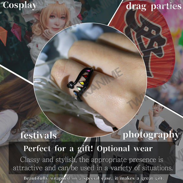 Touhou Project Flandre Scarlet S925 Silver Anime Ring - TWINKANIME